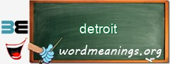 WordMeaning blackboard for detroit